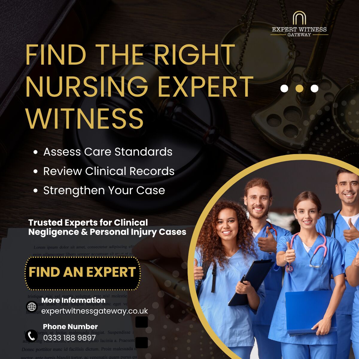 London, Legal, Connect With Experienced Nursing Expert Witnesses