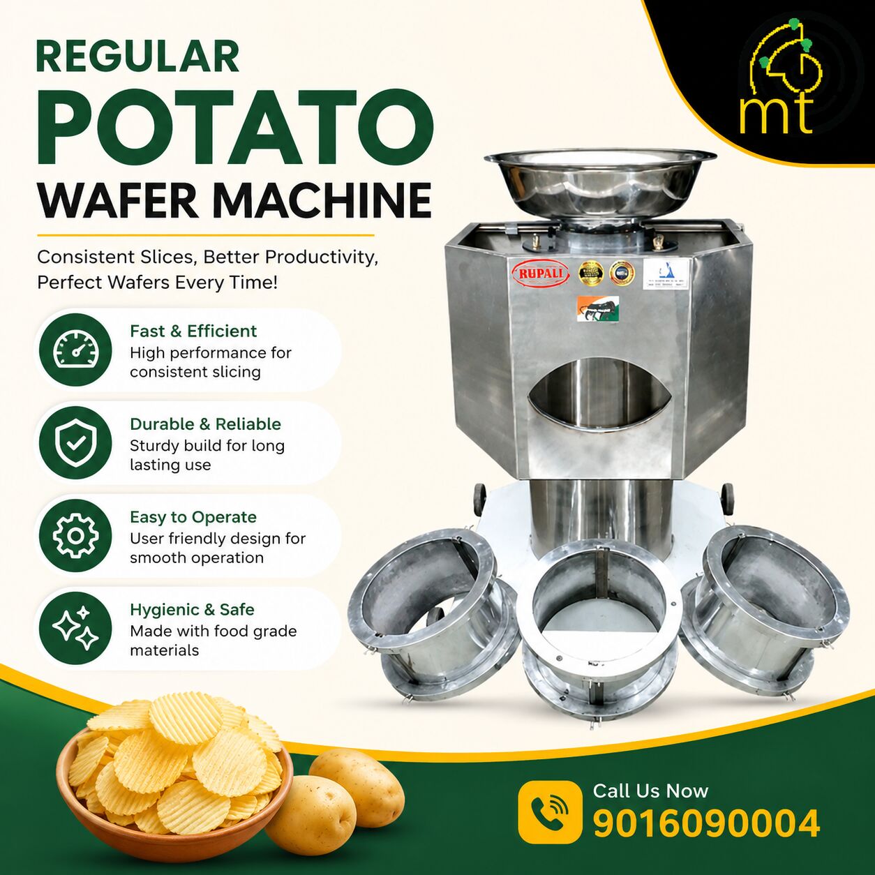 Bangalore, Appliances, INR 21,  Mechtrace Regular Potato Wafer Machine &ndash; Efficient Potato Slicing Solution