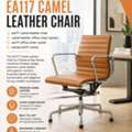 Upgrade Your Workspace With An EA117 Camel Leather Chair