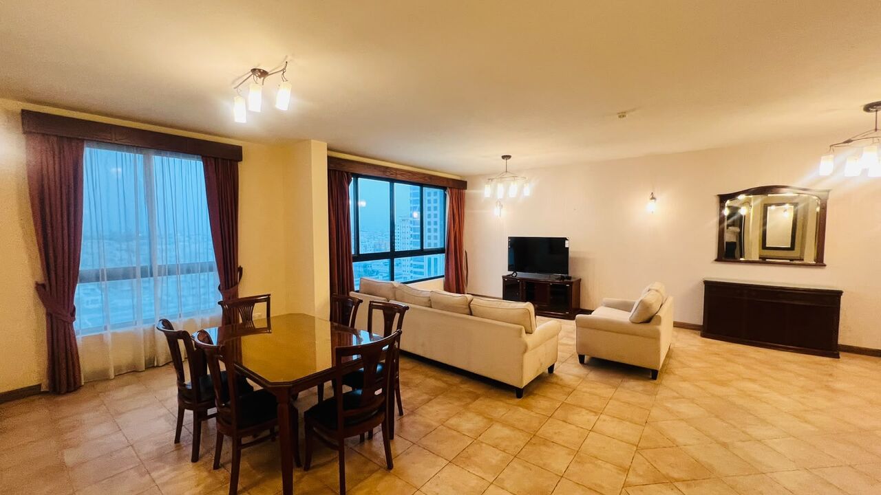 Sanabis, Apartments, Flats, Houses & Villas, BHD 550/month,  Furnished,  3 BR,  Apartment For Rent In Sanabis | Balcony | Pool & Gym