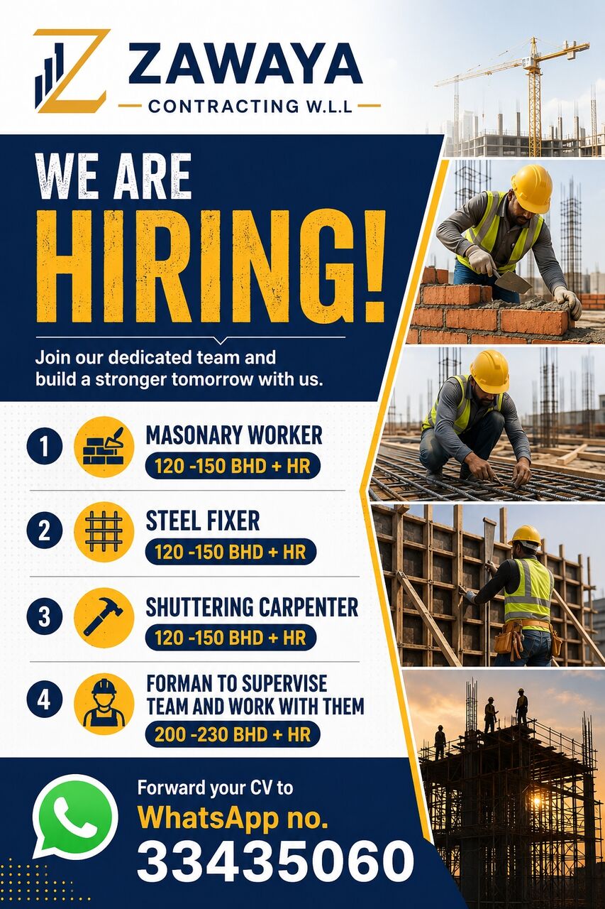 Manama, Jobs, Hiring Man Power For Our Projects