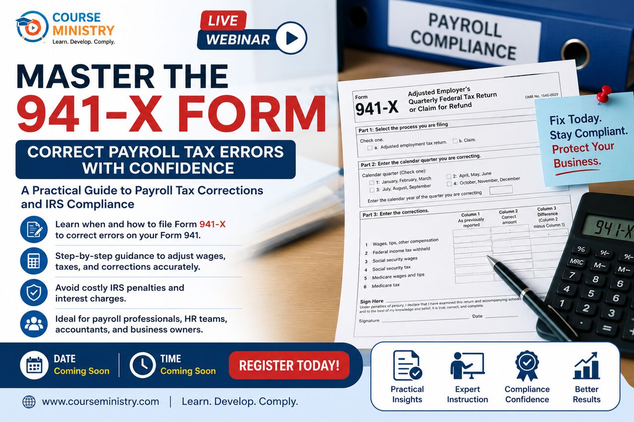New York, Education, Master The 941-X Form &ndash; Correct Payroll Tax Errors With Confidence