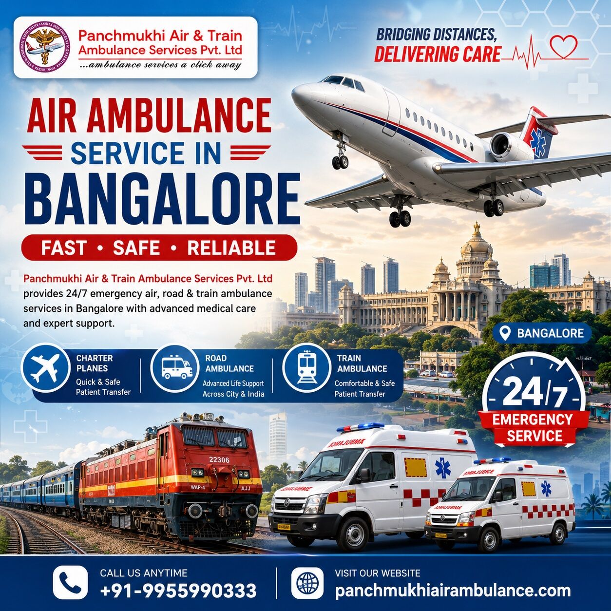 Bangalore, Health, Book Panchmukhi Air Ambulance Service In Bangalore For A Safe And Secure Transfer Of Your