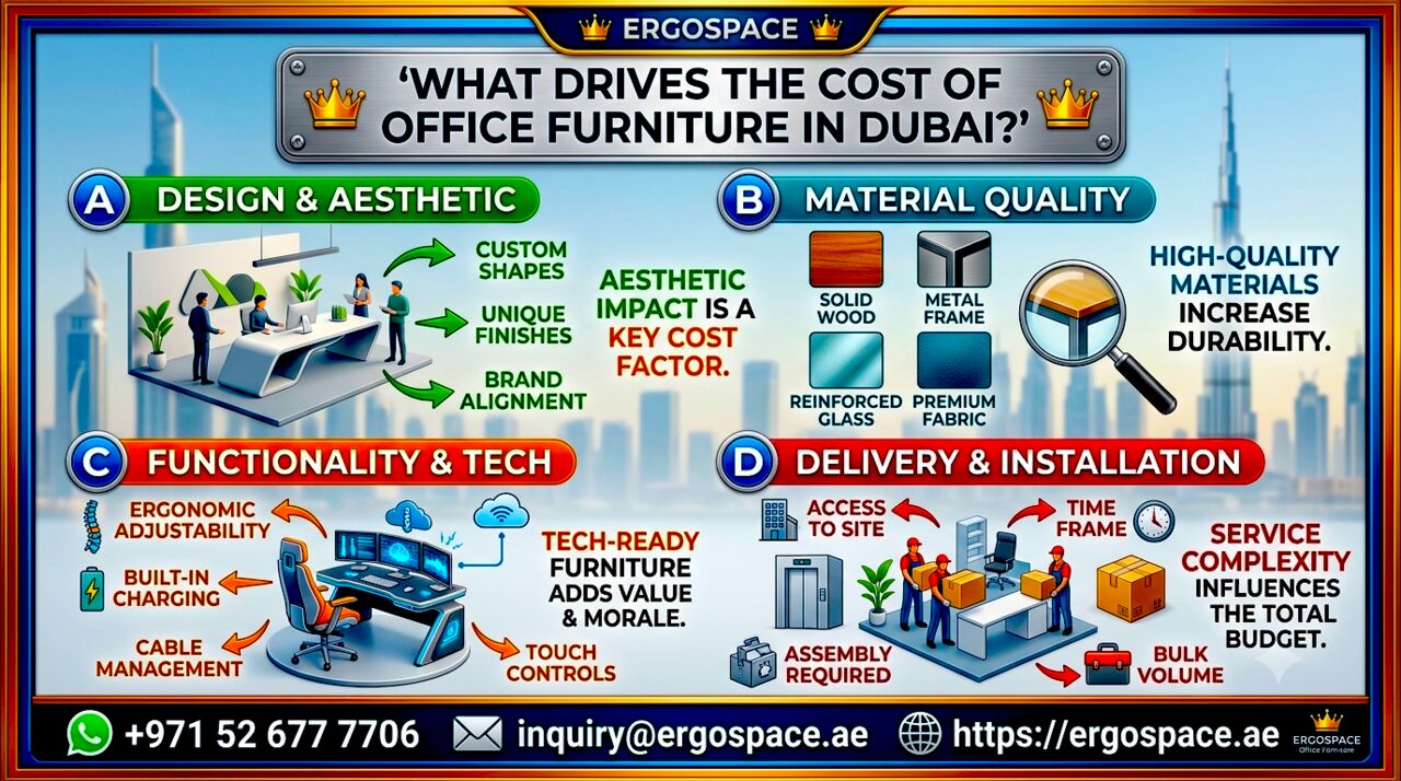 Dubai, Furniture, AED 5000,  Complete Office Furniture Setup | Bulk Order Discounts | Ergospace Dubai