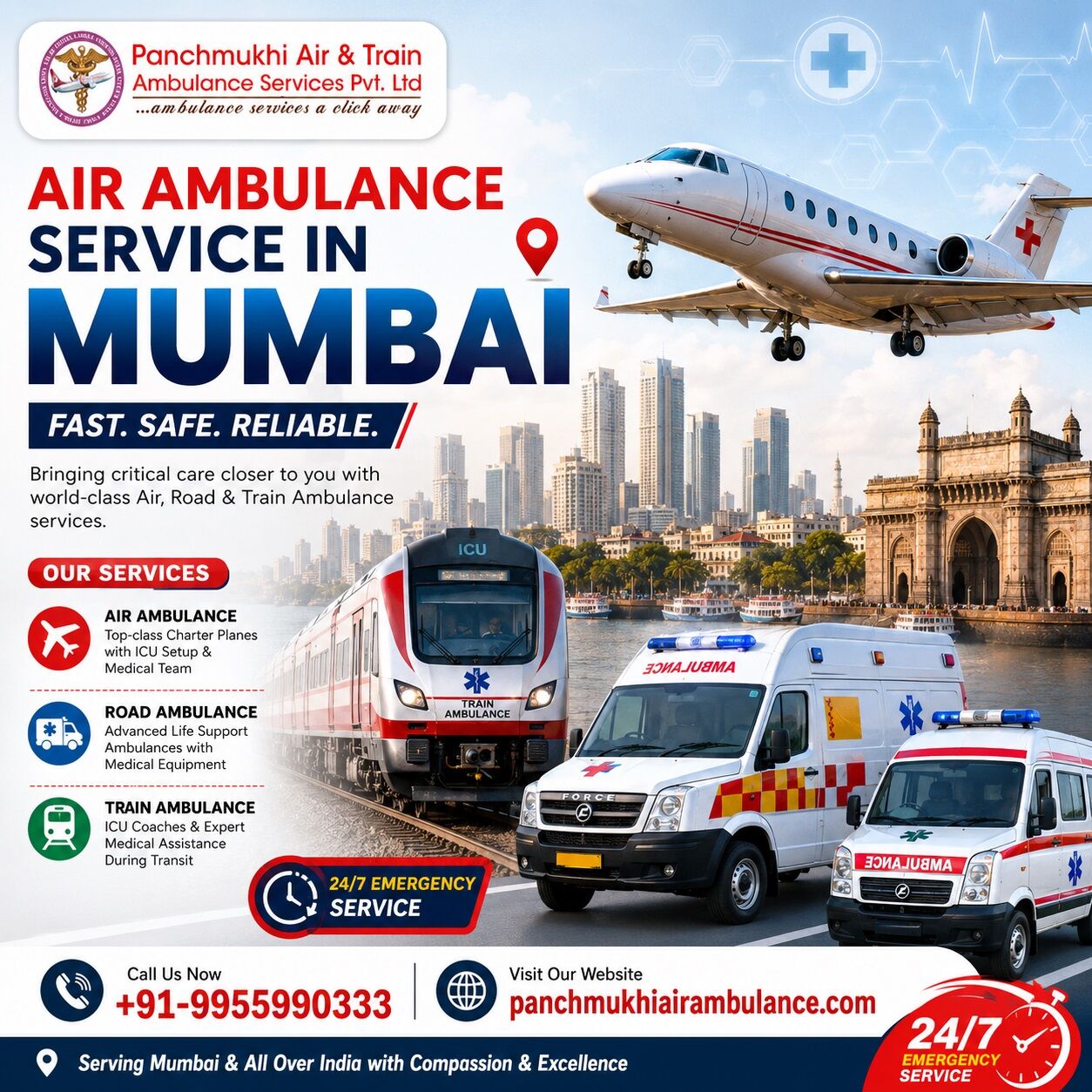 Mumbai, Health, Use Advanced Medical Facilities By Panchmukhi Air Ambulance In Mumbai
