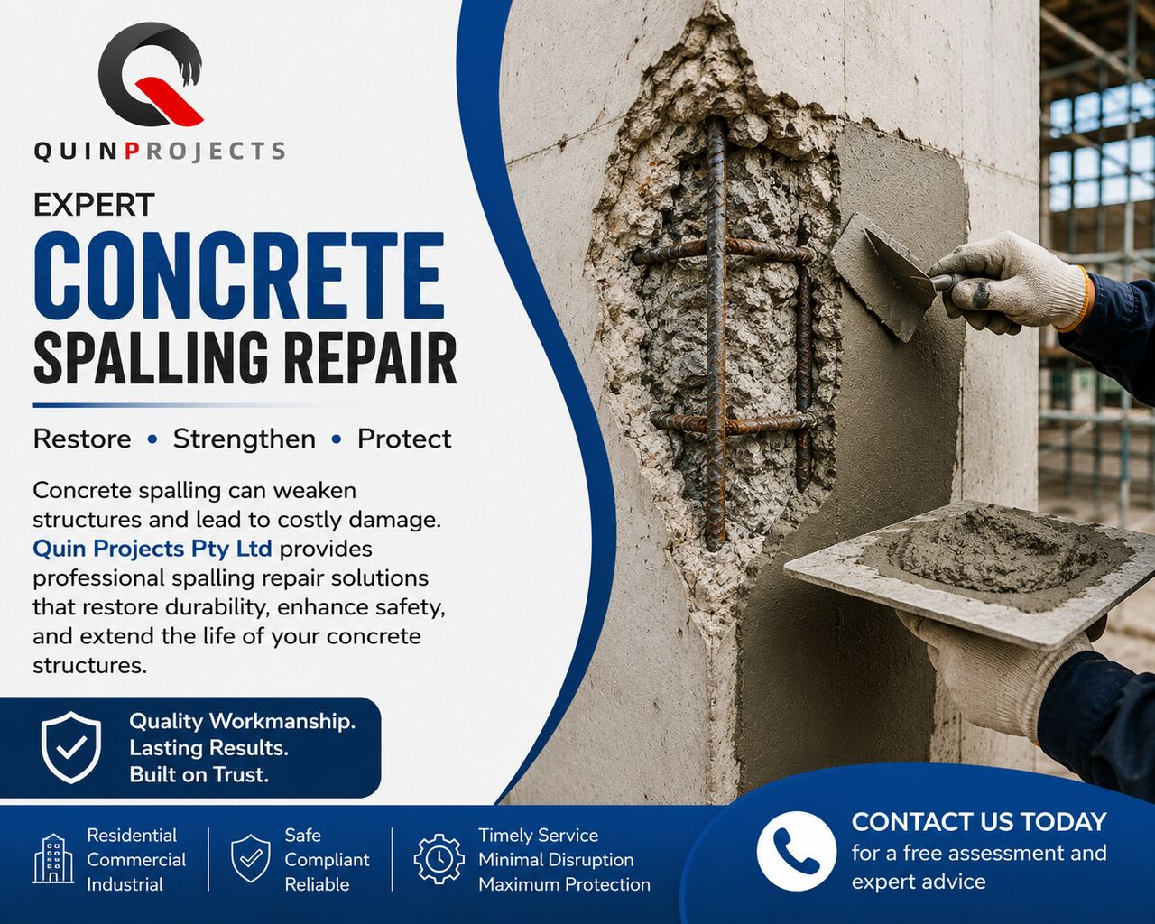 Sydney, Construction, Expert Concrete Spalling Repair Services | Quin Projects Pty Ltd