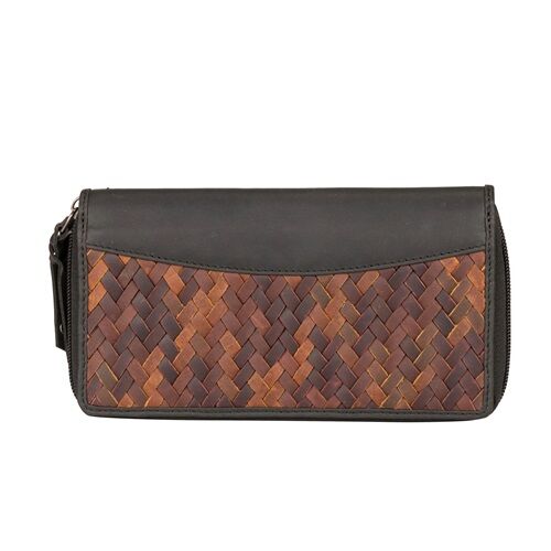 New York, Clothing & Accessories, Angie RFID Woven Leather Wallet