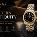 USD 6000,  Modern Antiquity Swiss Watch | Diamond Mother-of-Pearl Luxury Timepiece