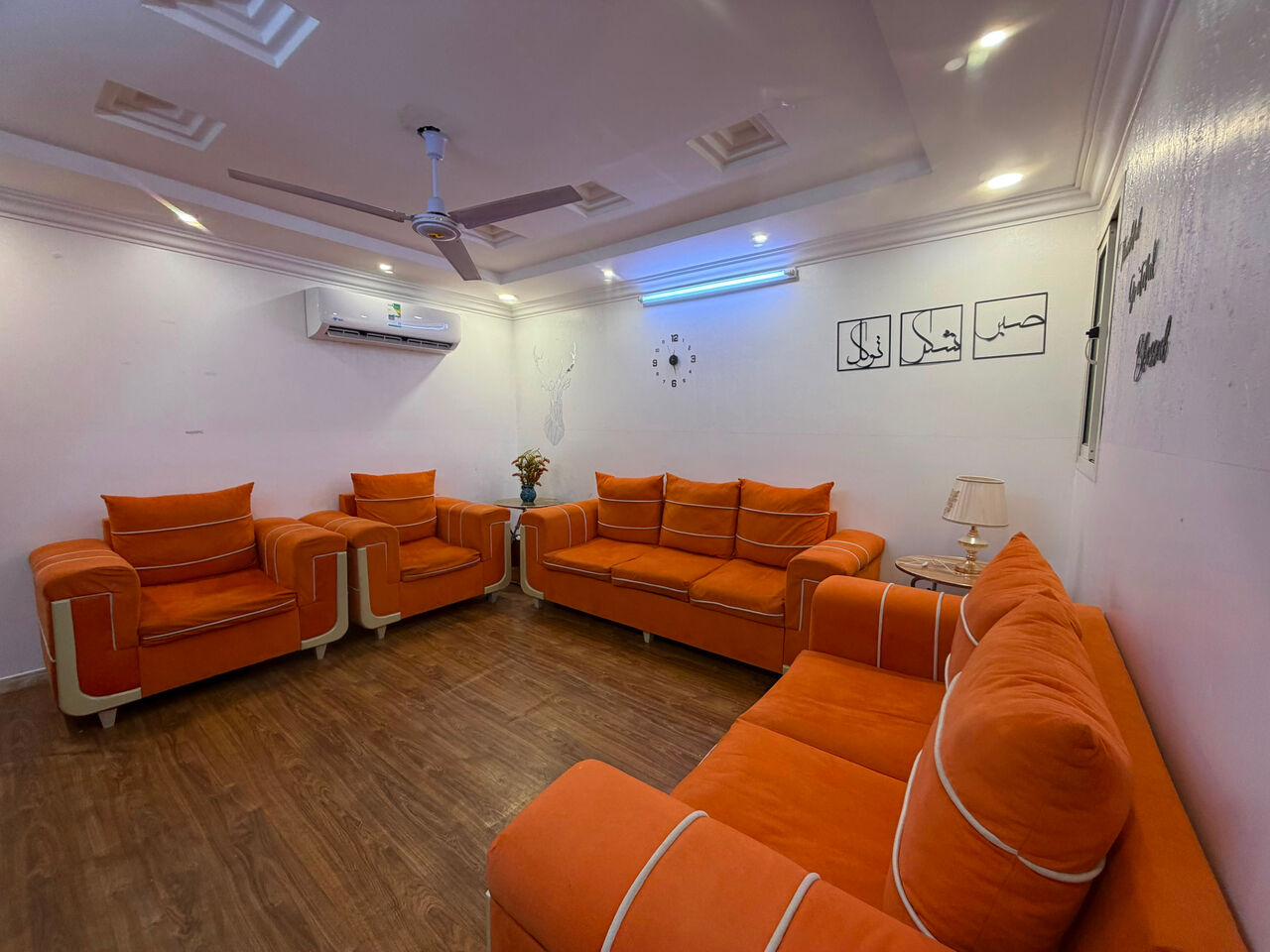 Dhahrat Laban, Furniture, SAR 550,  🛋️ 7-Seater Sofa Set For Sale – Excellent Condition | Only 550 SAR