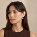 INR 2499,  Silver Hoop Earrings For Women By Aurakriti &ndash; Stylish Silver Earrings For Everyday Wear