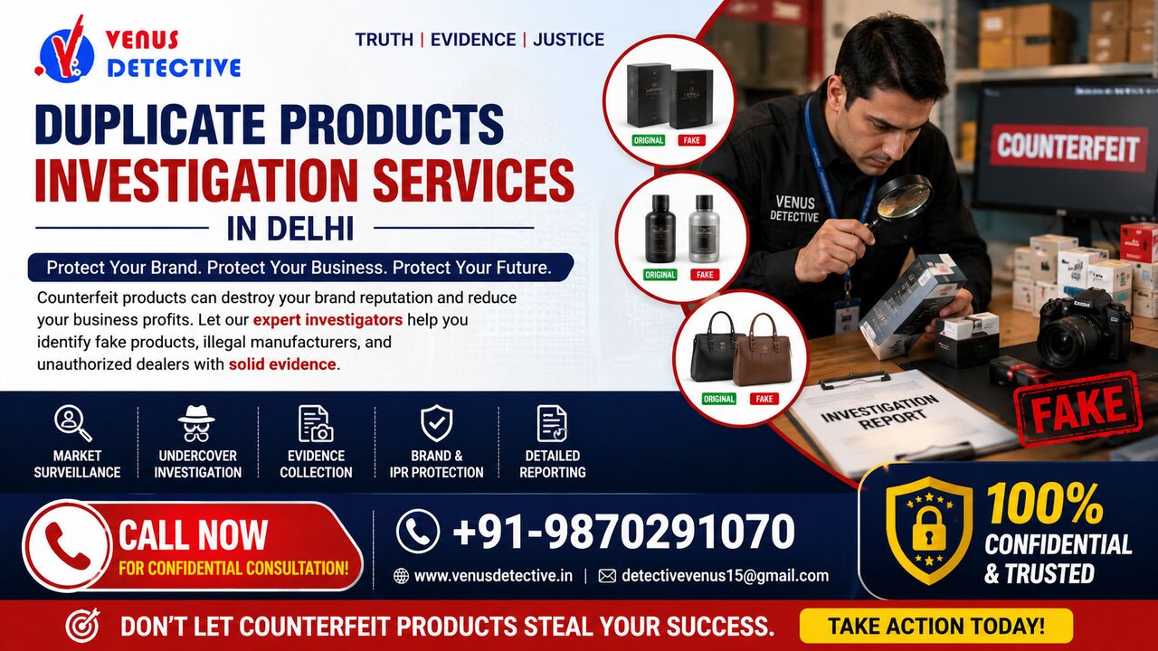 New Delhi, Legal, Duplicate Products Investigation Services In Delhi | Venus Detective