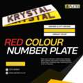 Custom Red Colour Number Plate With A Striking Finish