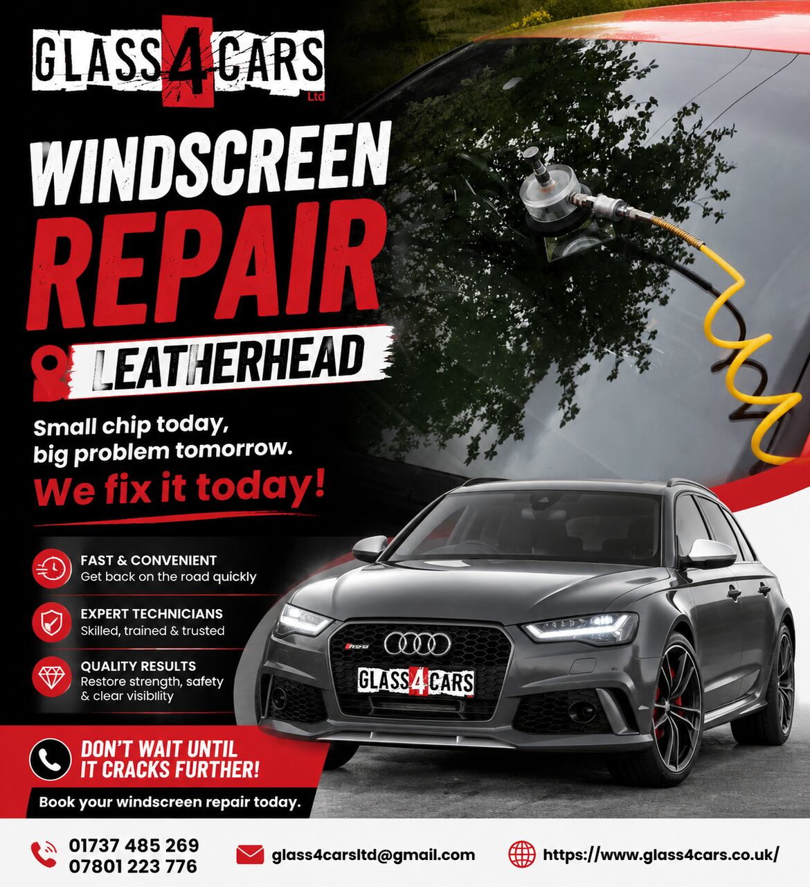 London, Automotive, Cracked Windscreen? Get Expert Repairs In Leatherhead Today!