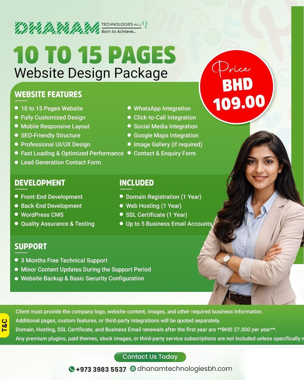 Manama, Marketing, Today Offer-PROFESSIONAL WEBSITE DESIGN IN BAHRAIN &ndash; ONLY BHD 109