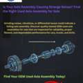 Signs Of A Failing Axle Assembly & How To Choose A Quality OEM Replacement