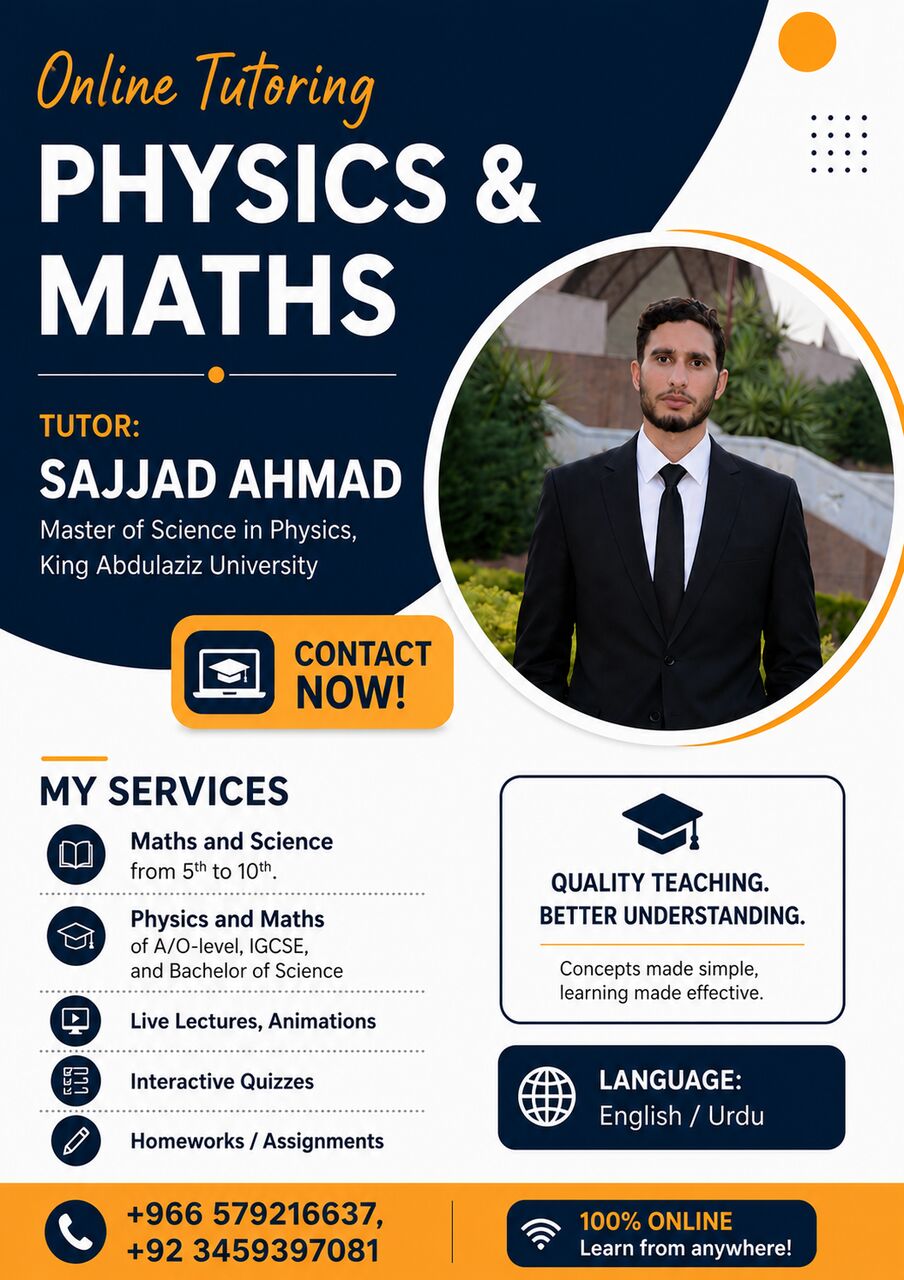Riyadh, Education, Online Tutoring For Physics And Maths