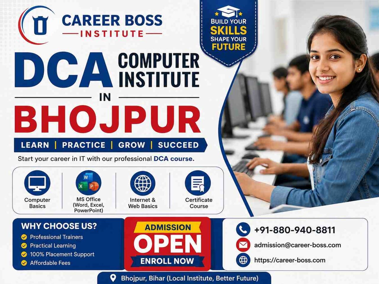 Mumbai, Education, DCA Computer Institute In Bhojpur - Career Boss Institute