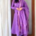 INR 1995,  Violet Anarkali Kurti With Dupatta In South Cotton | Instore