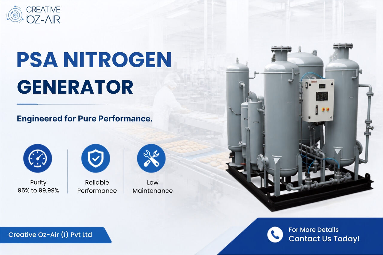 Noida, Machinery, PSA Nitrogen Generator: On-site High-Purity N2 Generation
