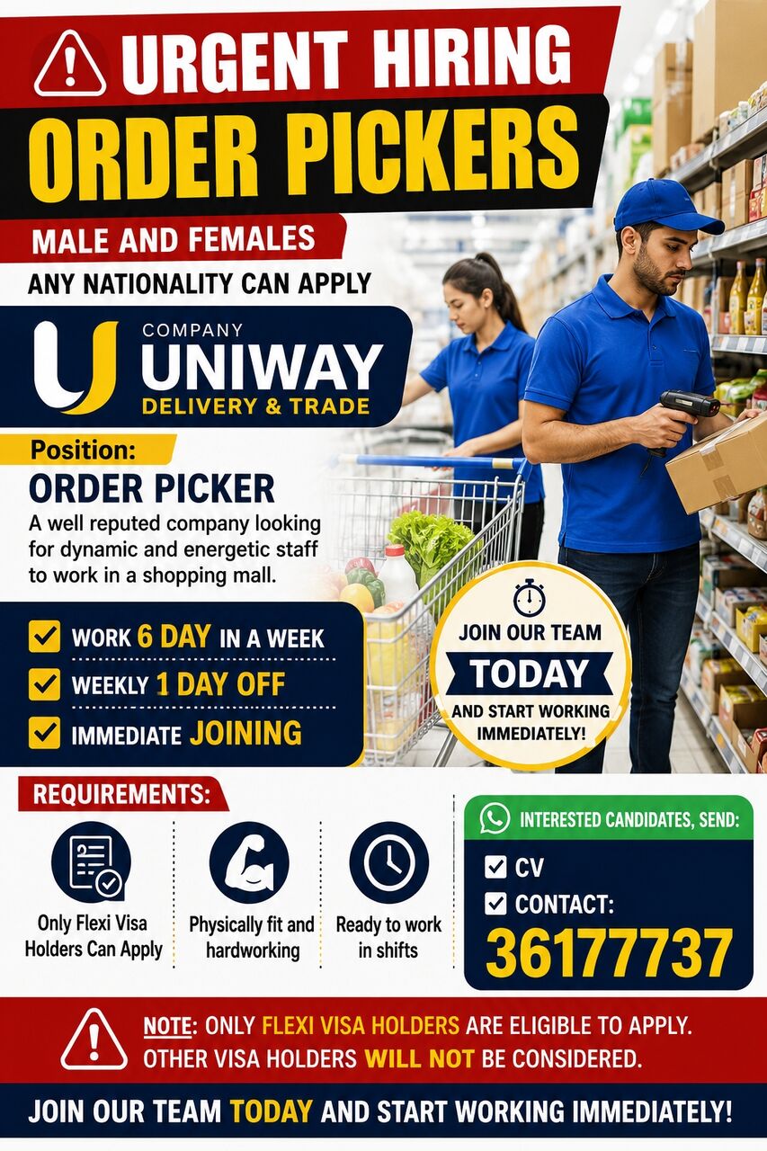 Manama, Jobs, Order Pickers