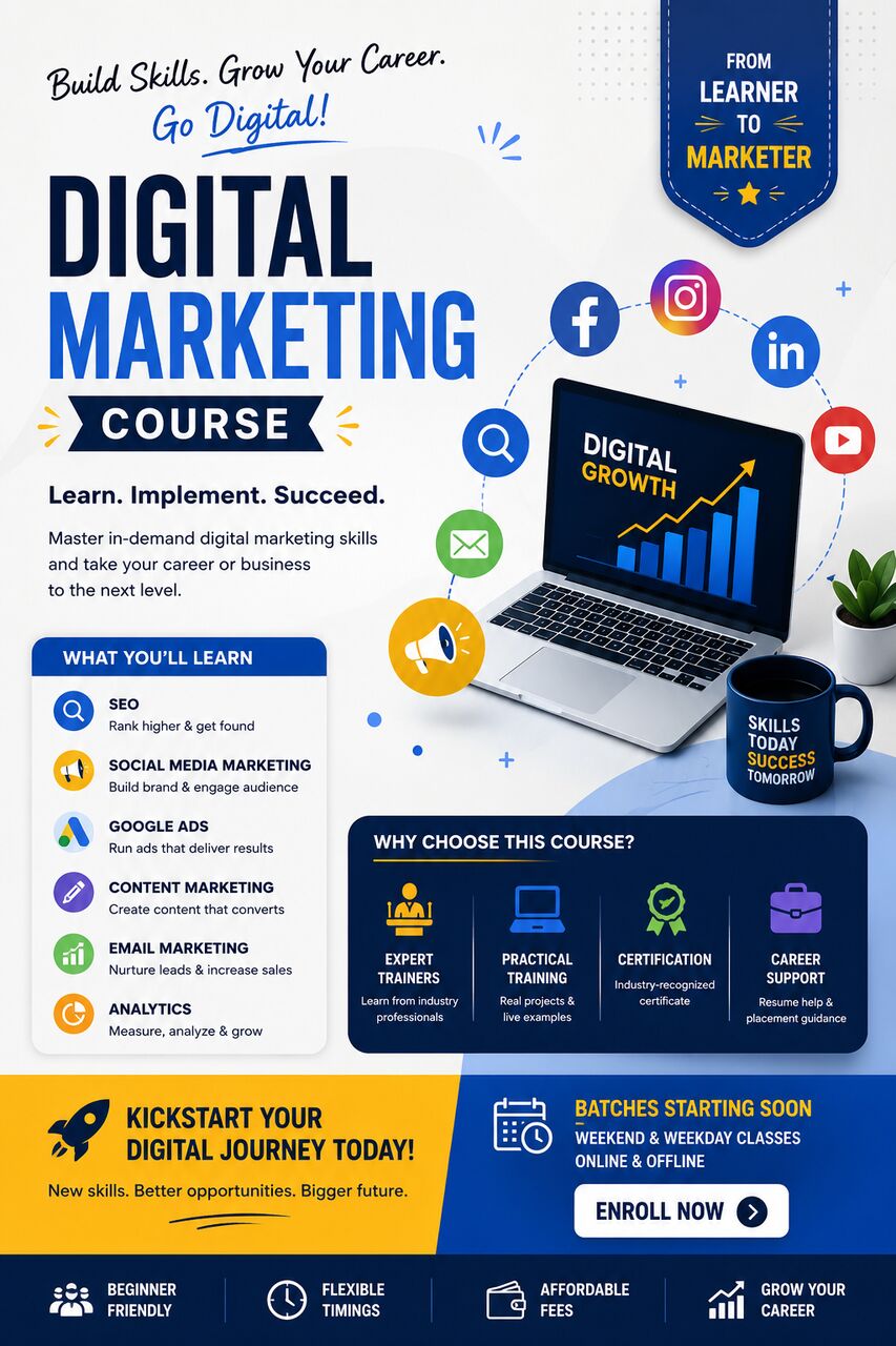 Lucknow, Lessons Offered, Digital Marketing Course