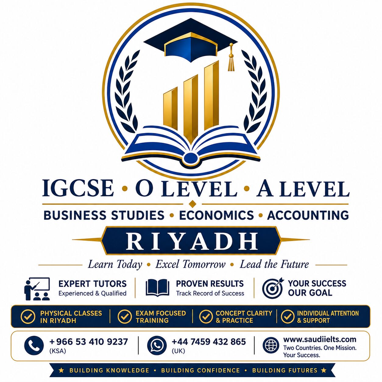 Riyadh, Lessons Offered, IGCSE & A-Level: Maths, English, Accounts, Business & Economics &ndash; Riyadh