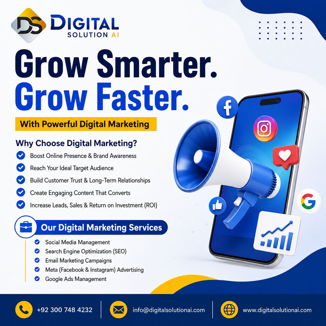 Islamabad, Marketing, Grow Smarter. Grow Faster. With Powerful Digital Marketing.