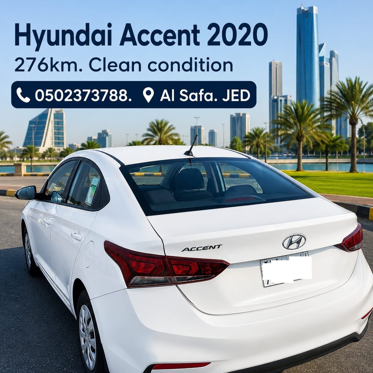 Jeddah, Vehicles, Cars & Trucks , SAR 28500,  Hyundai Accent,  2020,  Automatic,  276000 KM,   |  | White | هيونداي أكسنت