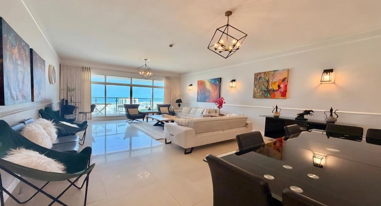 Amwaj Islands, Apartments, Flats, Houses & Villas, BHD 700/month,  Furnished,  4 BR,  200 Sq. Meter,  Spacious 4 BR FF Apartment With Balcony Close To Lagoon Park