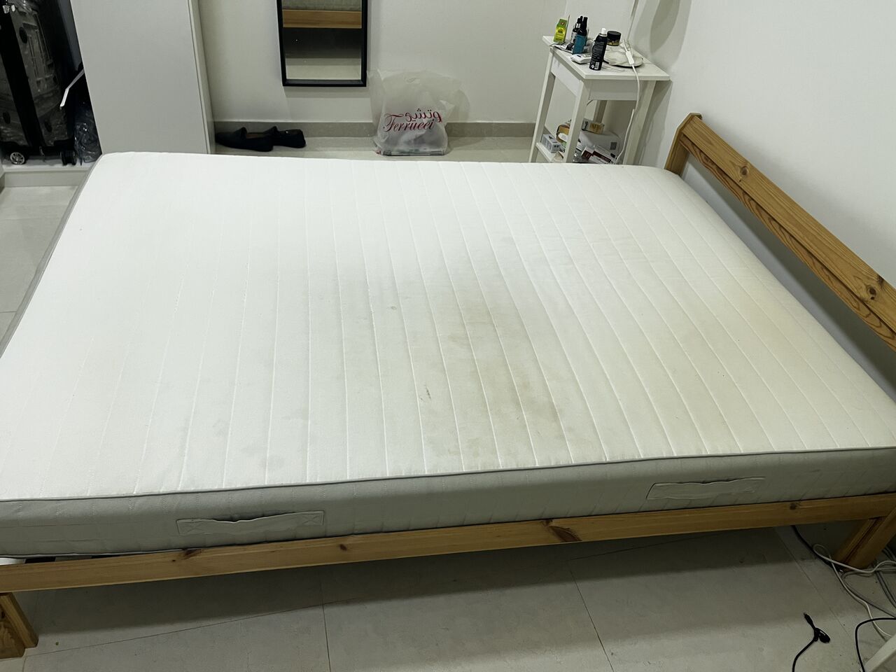 Khobar, Furniture, SAR 200,  Queen Bed With Mattress Spring Size 150 X 190