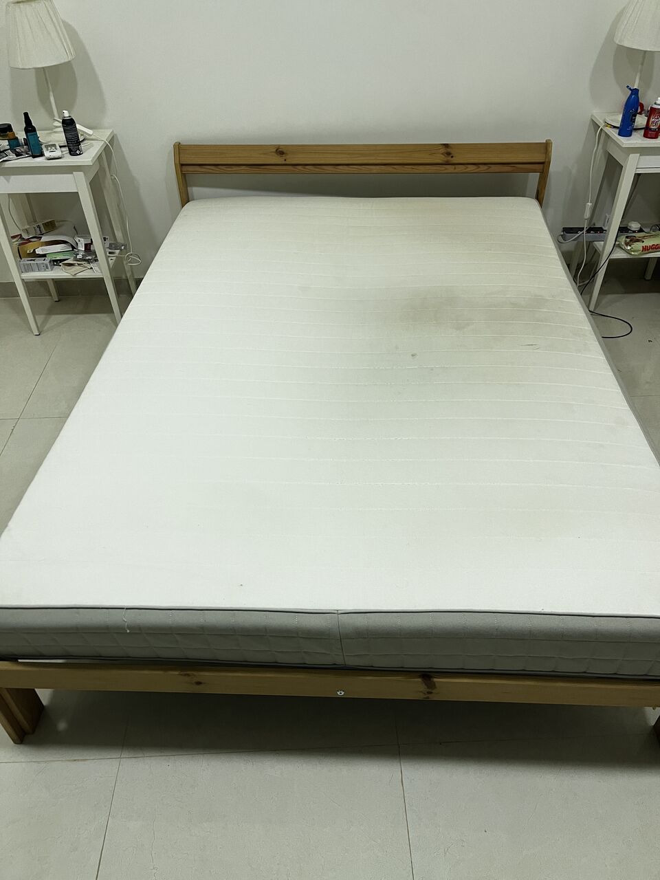 Khobar, Furniture, SAR 200,  Queen Bed With Mattress Spring Size 150 X 190