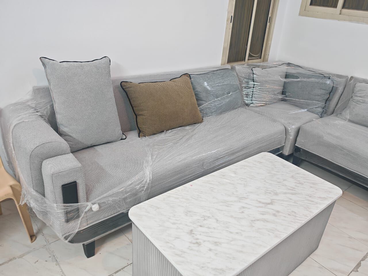 Riyadh, Furniture, SAR 700,  Brand New 7 Seater Sofa,1 Single Bed,1 Tea Table