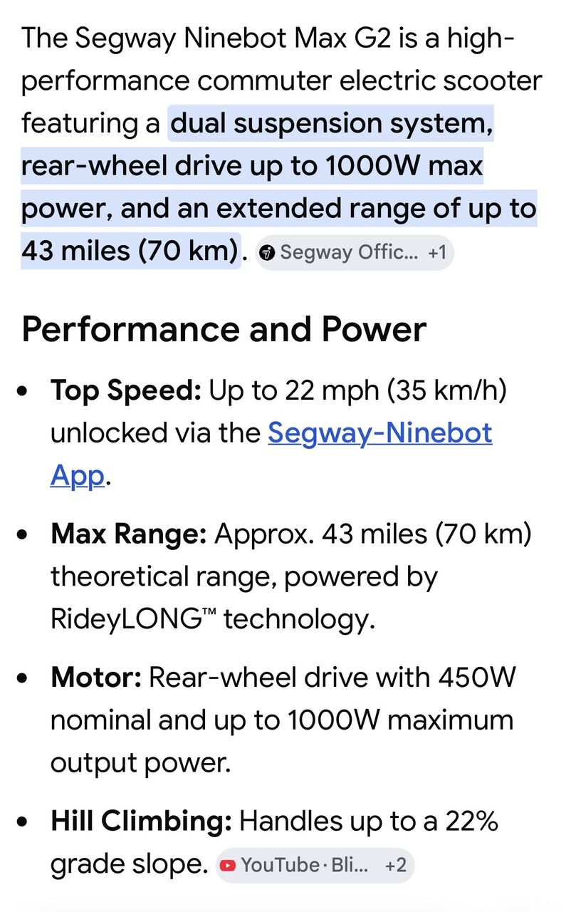 Al Arid, Sporting Goods, SAR 1999,  Segway Ninebot Max G2 Electric Scooter