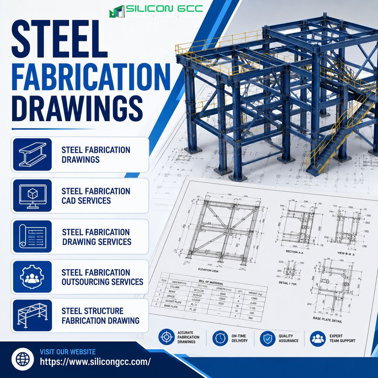 Dubai, Construction, Steel Fabrication Drawings In Dubai, UAE