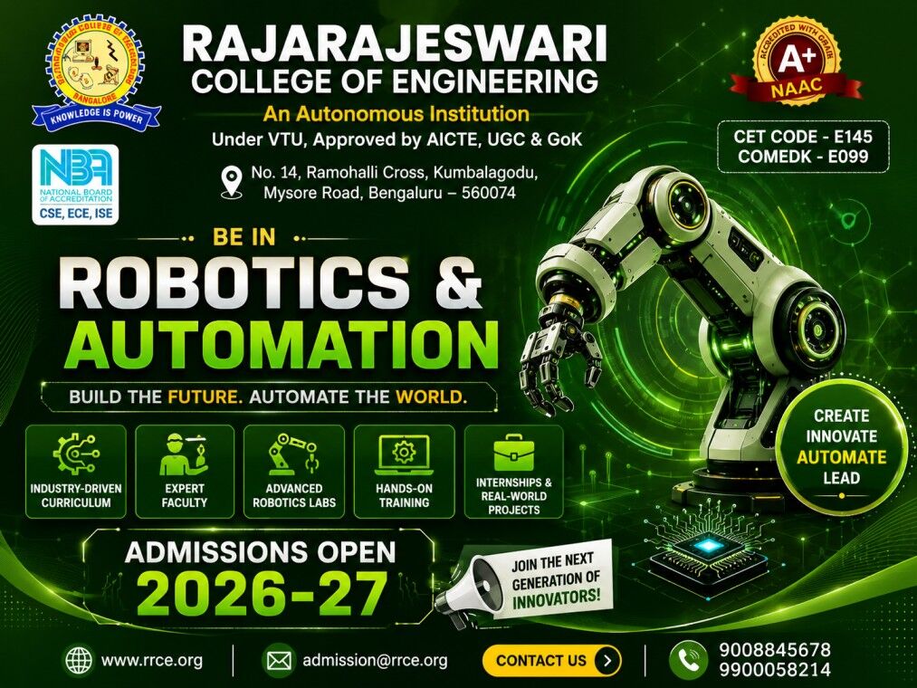 Bangalore, Education, RRCE Bangalore &ndash; Top Engineering College | Robotics & Automation