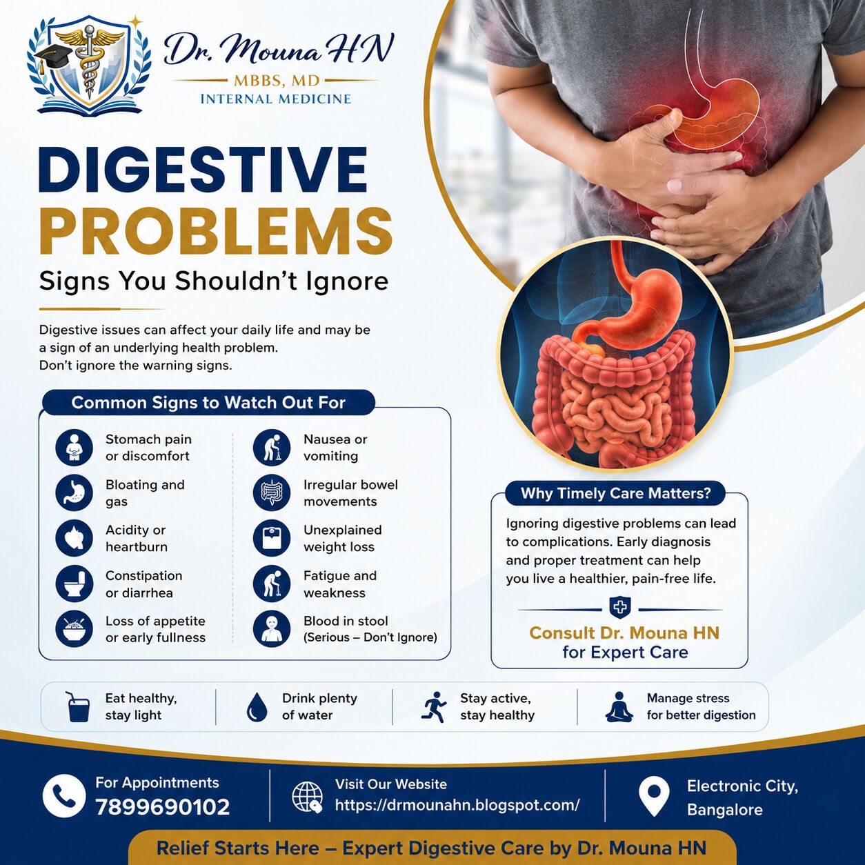 Bangalore, Health, Digestive Problems &ndash; Signs You Shouldn