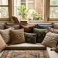 INR 599,  Covers For Cushions Hand Block Printed Cotton Cushion Covers | Theindiglobal