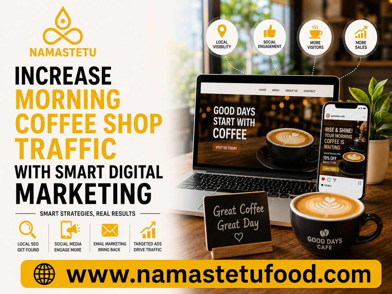 Indore, Business, Increase Morning Coffee Shop Traffic With Smart Digital Marketing