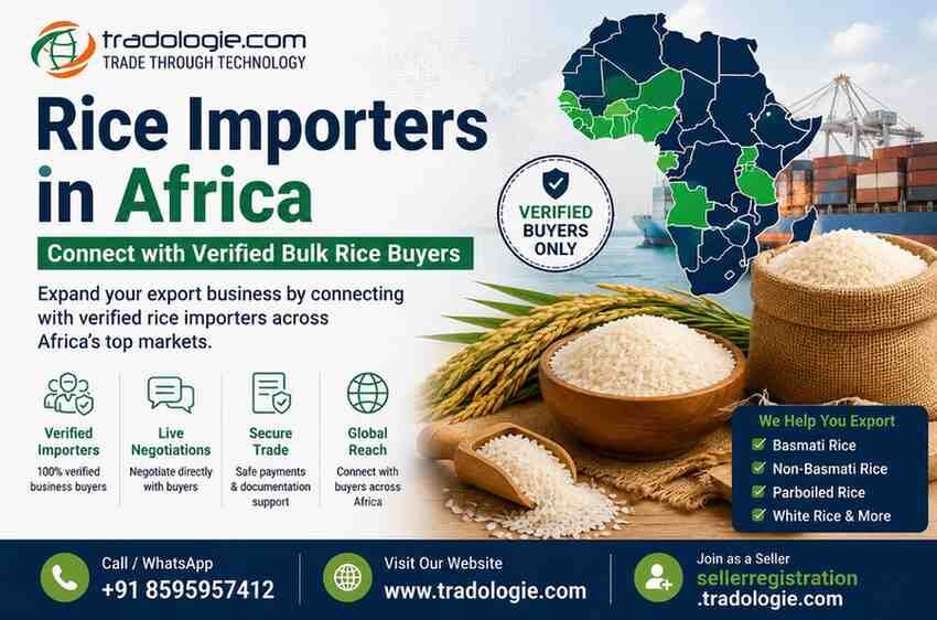 Lucknow, Food, INR 45,  Rice Importers In Africa | Connect With Verified Bulk Rice Buyers