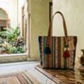 INR 1250,  Handbag Tote Bags Hand Block Printed Cotton Tote Bags | Theindiglobal