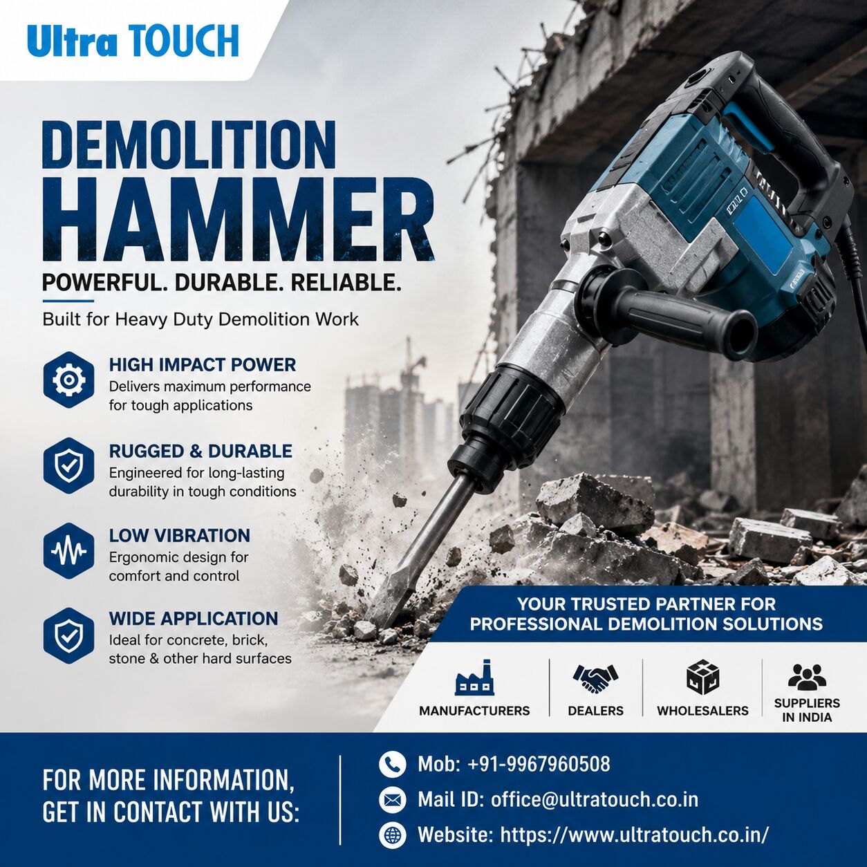 Mumbai, Wholesale Products, Premium Demolition Hammer Dealers & Suppliers In India