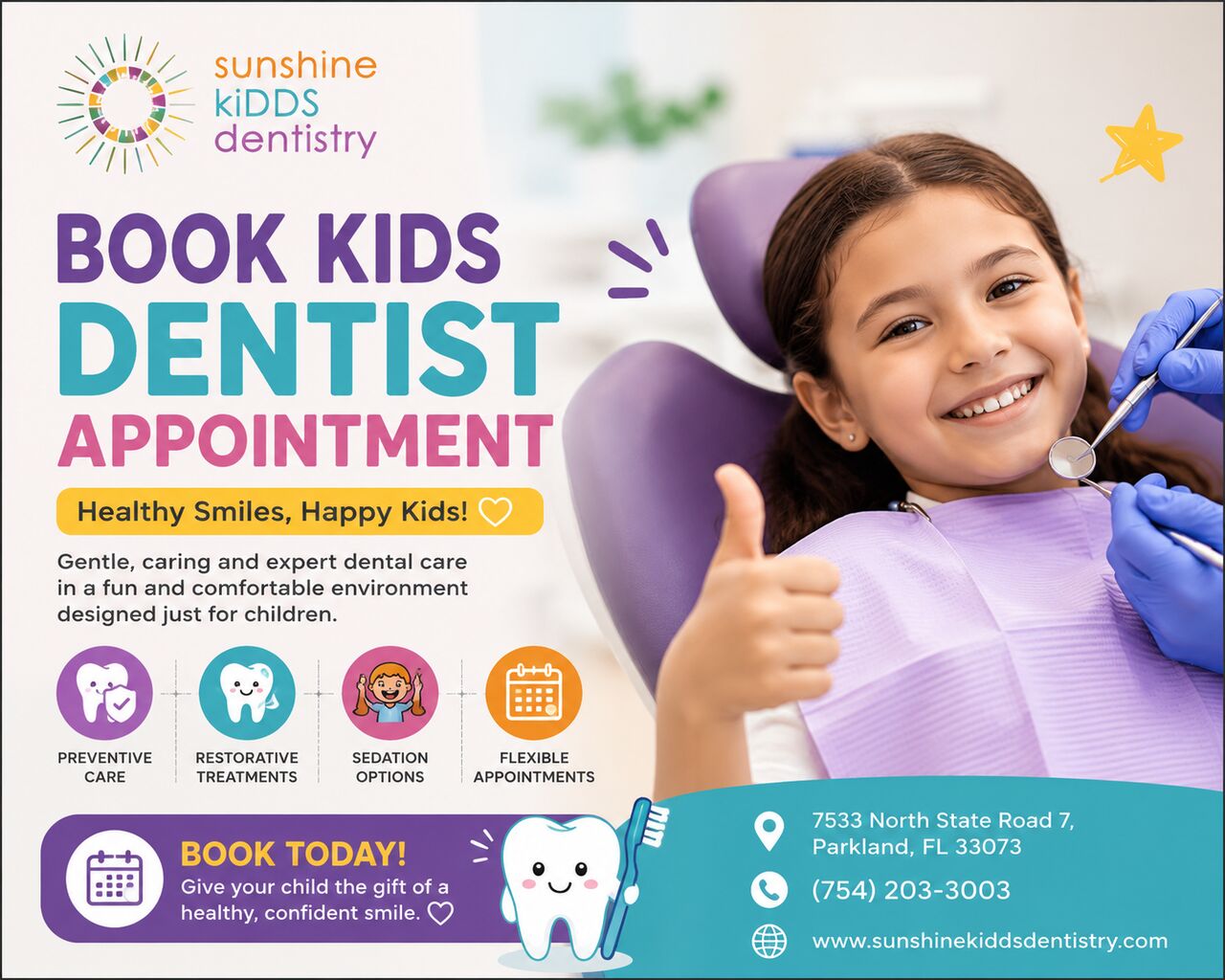 New York, Dental, Book Kids Dentist Appointment At Sunshine KiDDS Dentistry