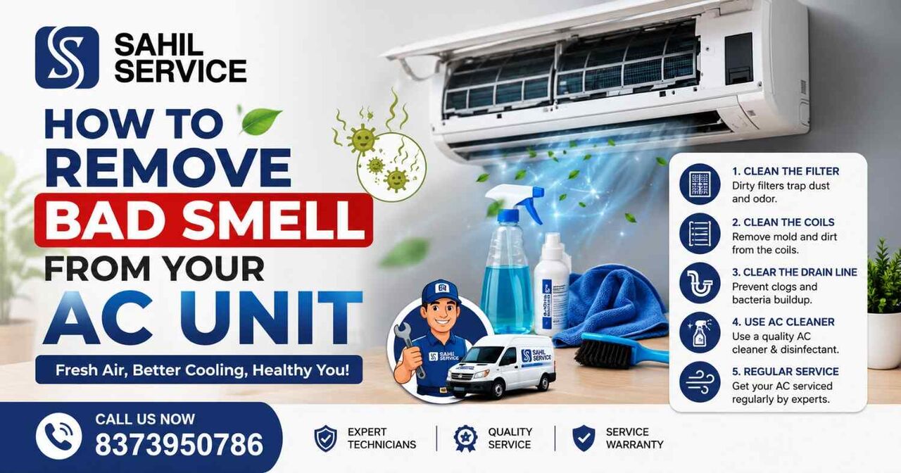 New Delhi, Appliance Repair, How To Remove Bad Smell From Your AC Unit | Sahil Service