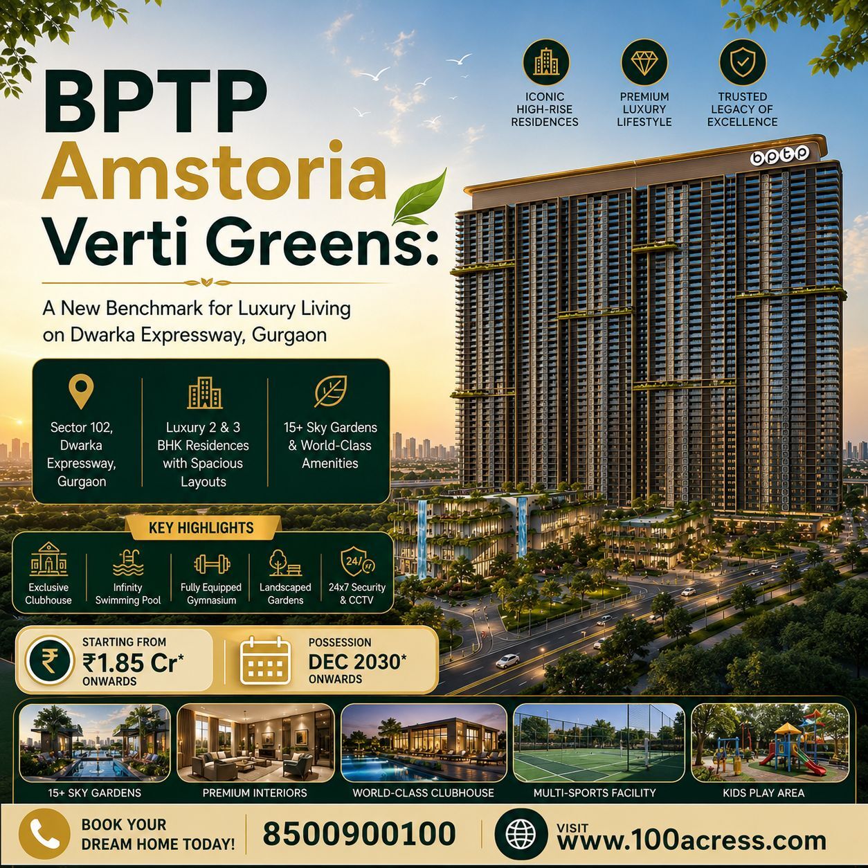 Gurgaon, Real Estate, Buy Luxury Apartments At BPTP Amstoria Verti Greens, Sector 102 Gurgaon