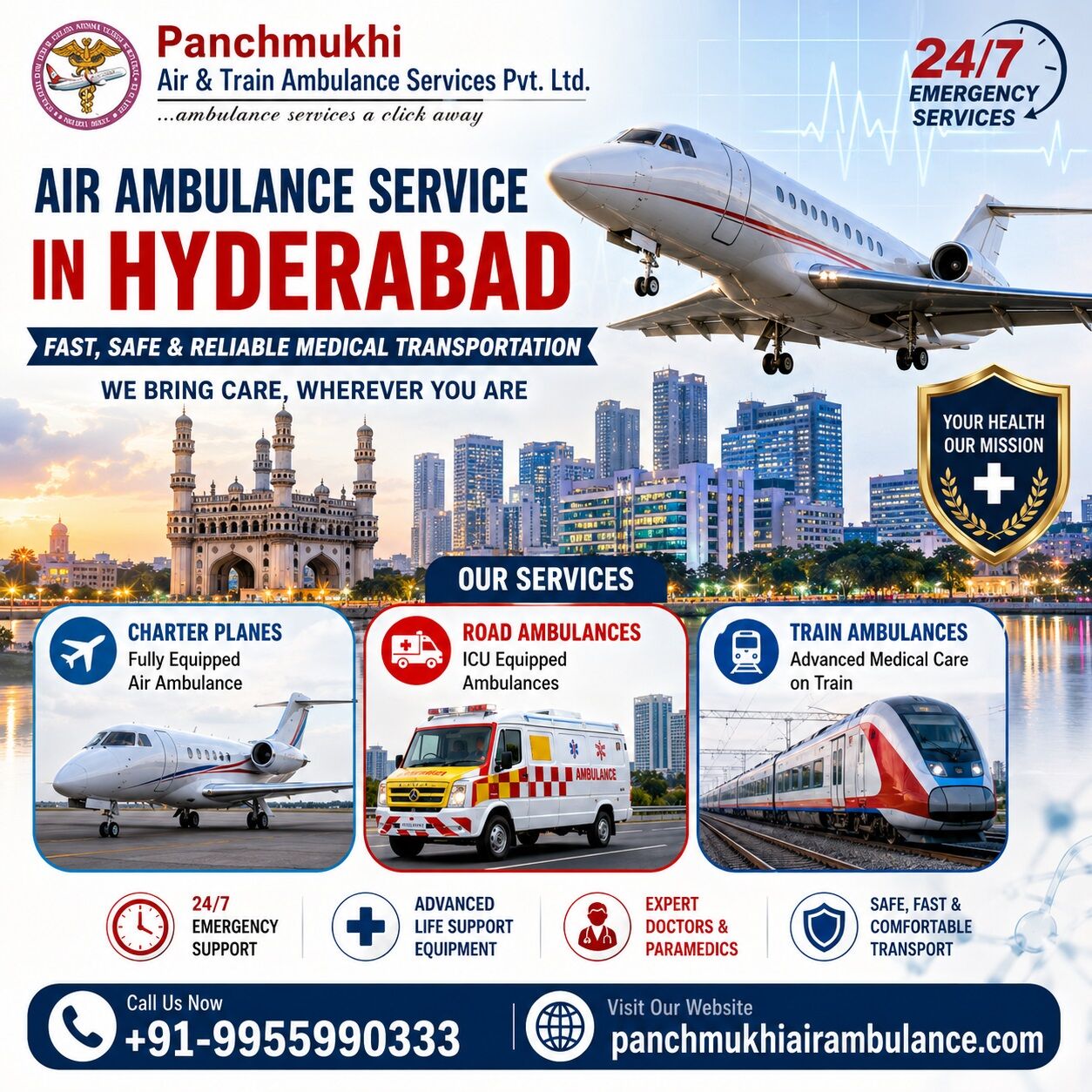 Hyderabad, Health, Panchmukhi ICU Air Ambulance In Hyderabad - Lifesaving Journey With ICU And CCU