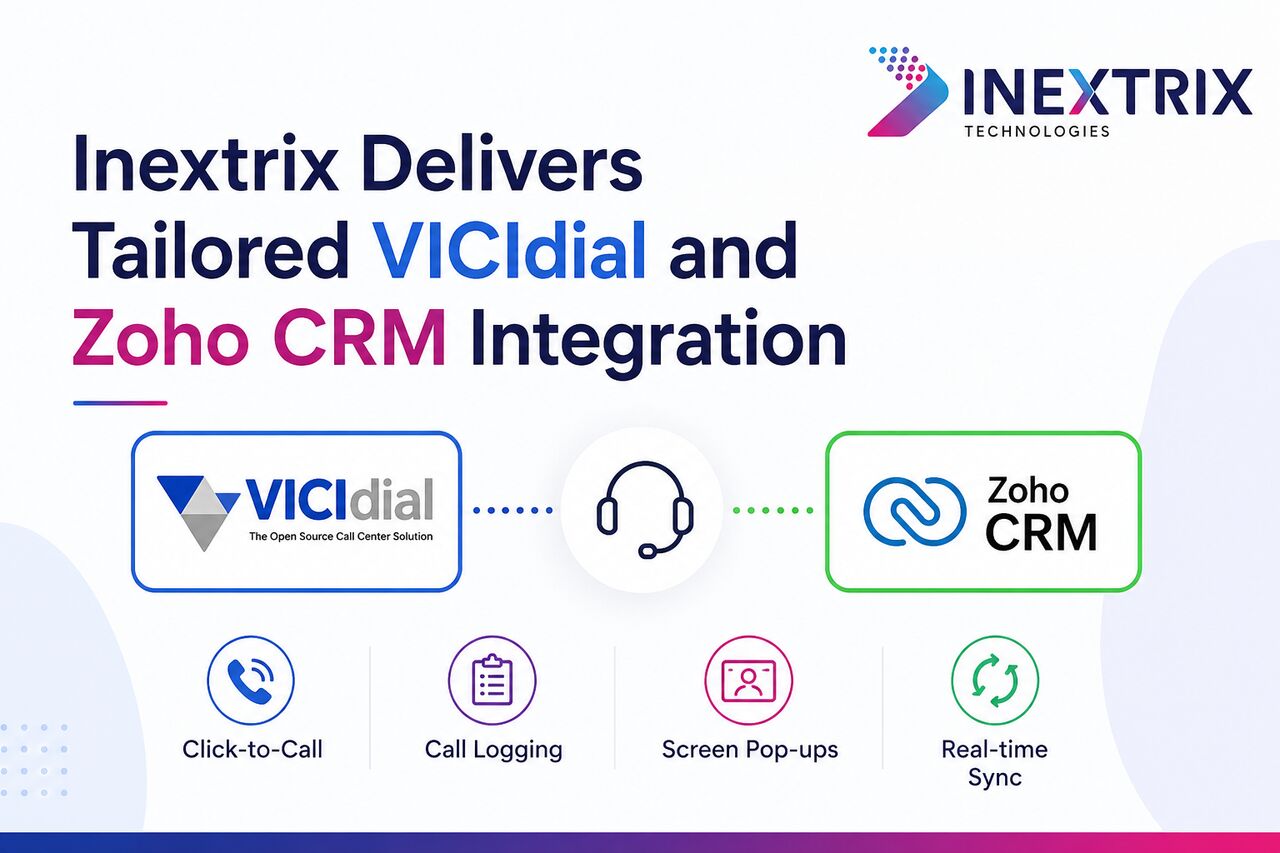 New York, Technical, Inextrix Delivers Tailored VICIdial Zoho CRM Integration Solutions
