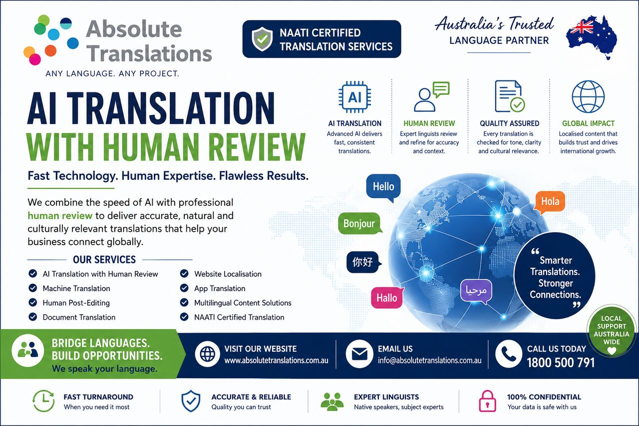 Brisbane, Translation, Smarter AI Translation With Human Review For Australian Businesses