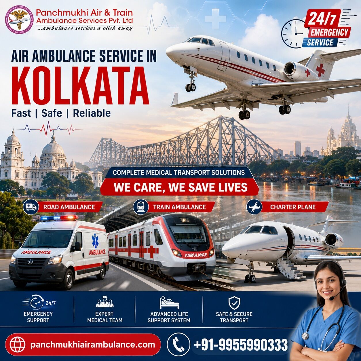 Kolkata, Health, Panchmukhi Affordable Air Ambulance In Kolkata - Rescue Missions Arranged On Time