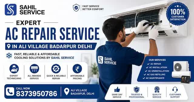 New Delhi, Appliance Repair, Expert AC Repair Service In Ali Village Badarpur Delhi | Sahil Service