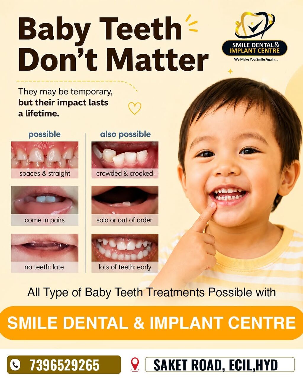 Hyderabad, Dental, Think Baby Teeth Don